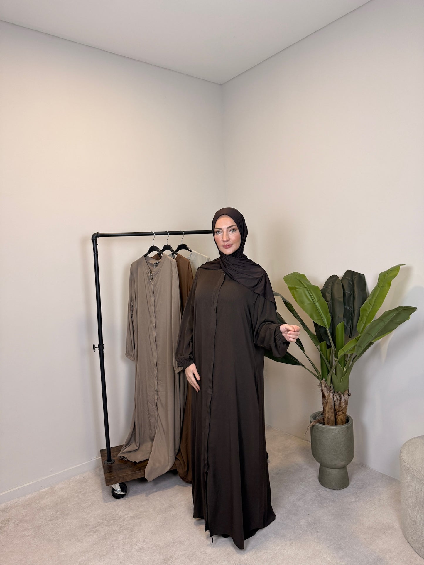 Abaya mit Reißverschluss
